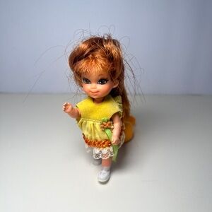 VTG 1960s Liddle Kiddles Sheila Diddle Doll With Skediddle Walker w/ Dress Shoes